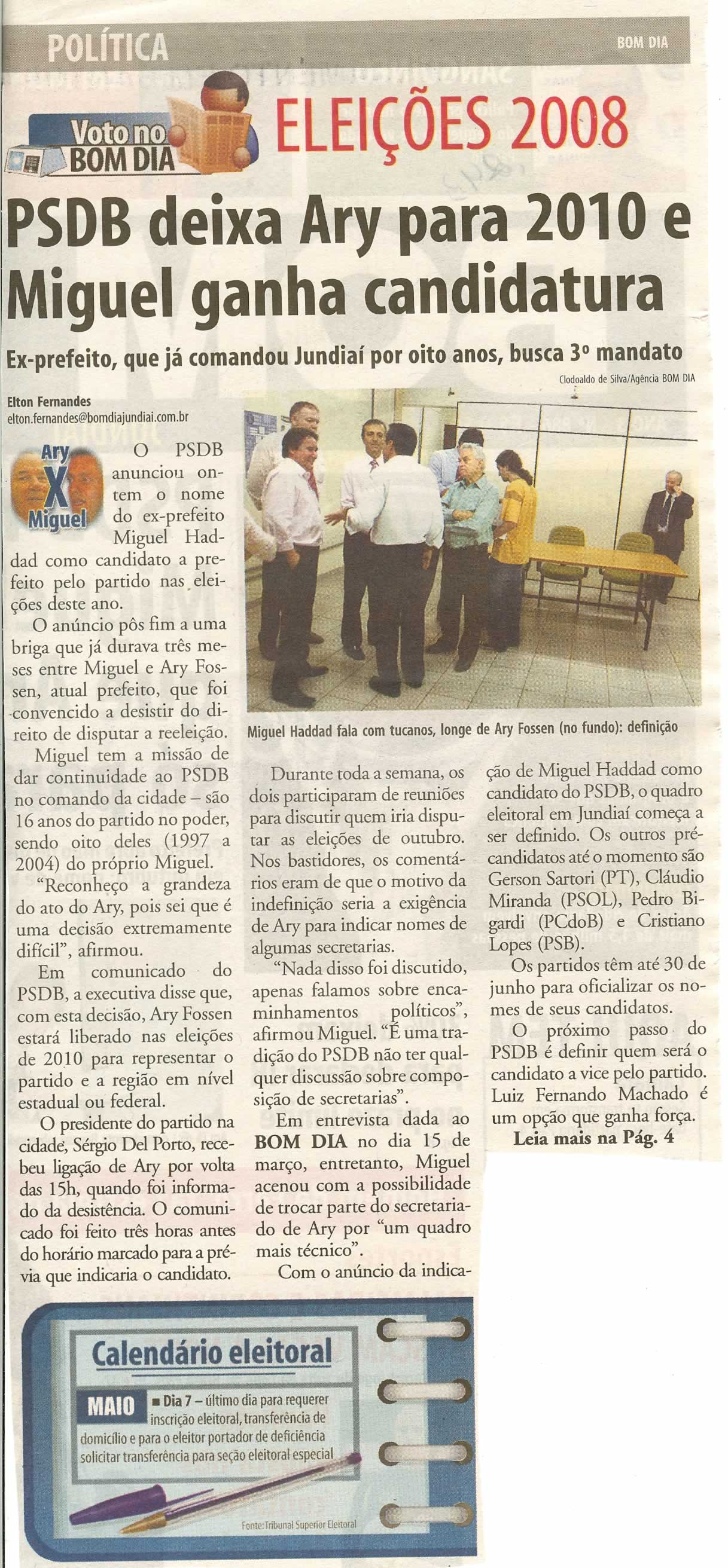 Bom Dia Jundiaí - 30/04/2008