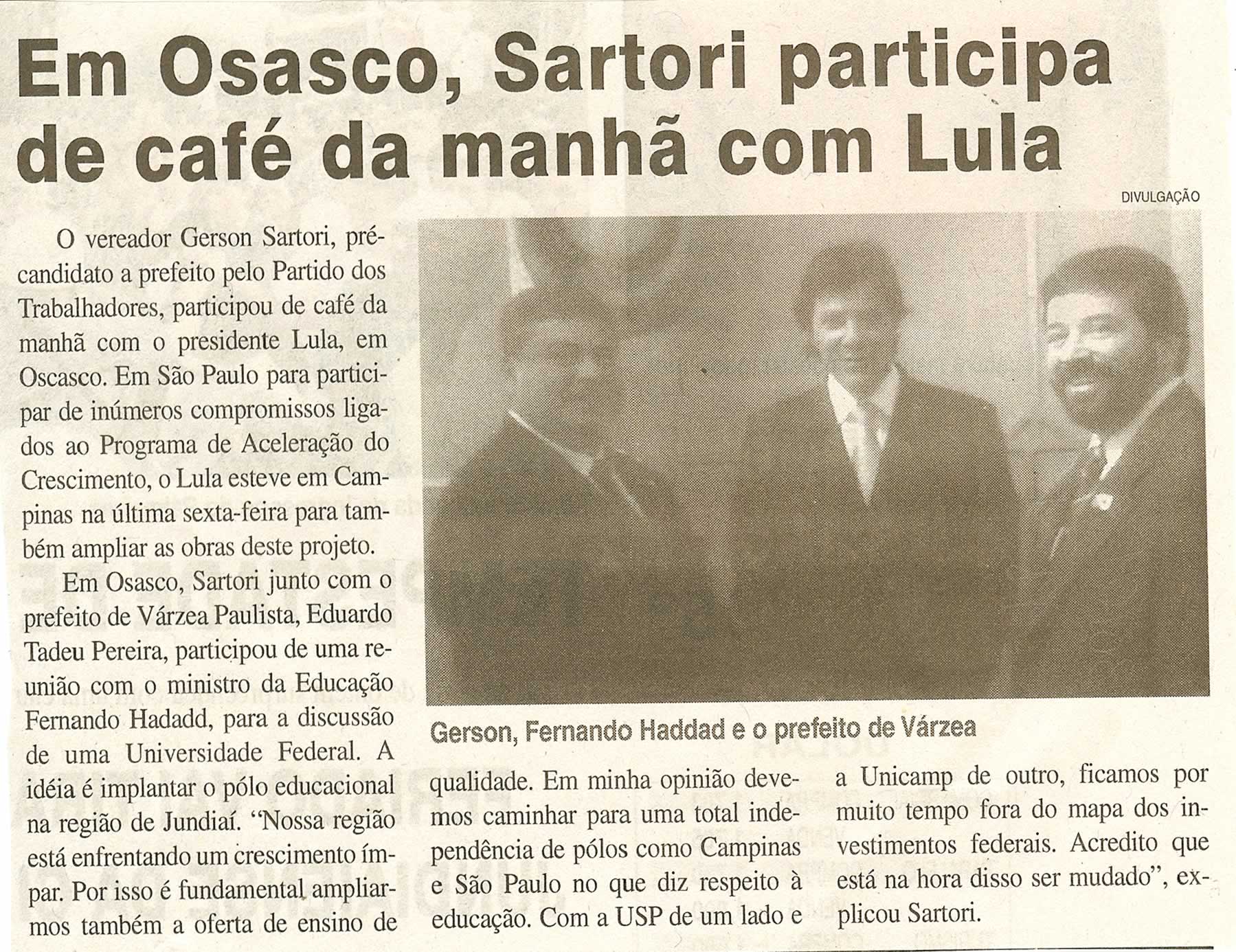 Jornal da Cidade - 30/04/2008