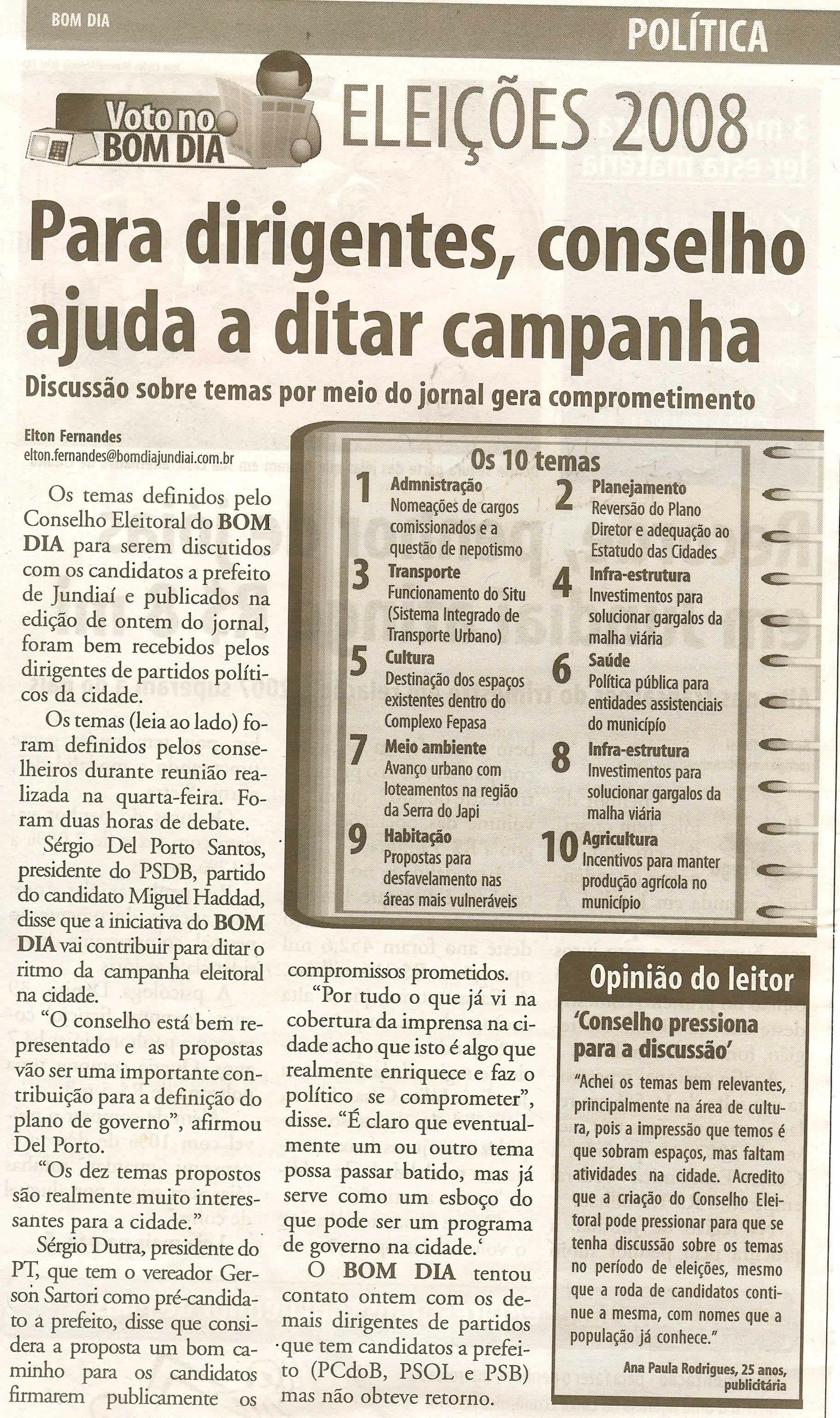 Bom Dia Jundiaí - 05/05/2008