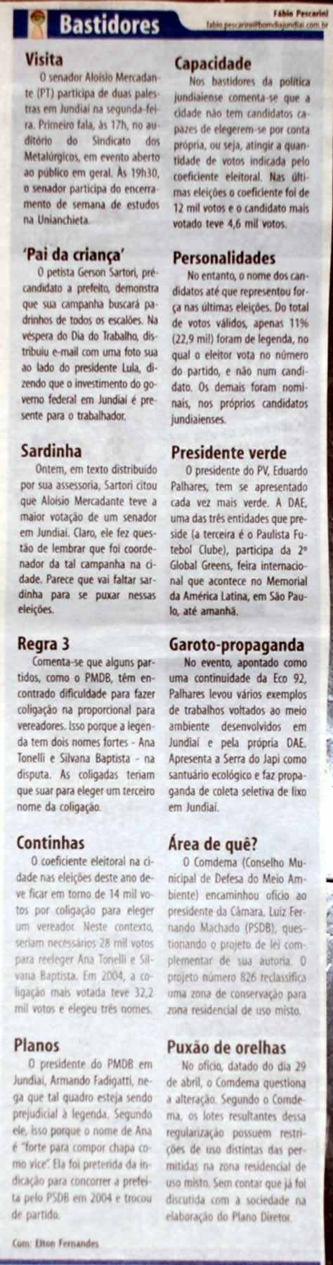 Bom Dia Jundiaí - 03/05/2008
