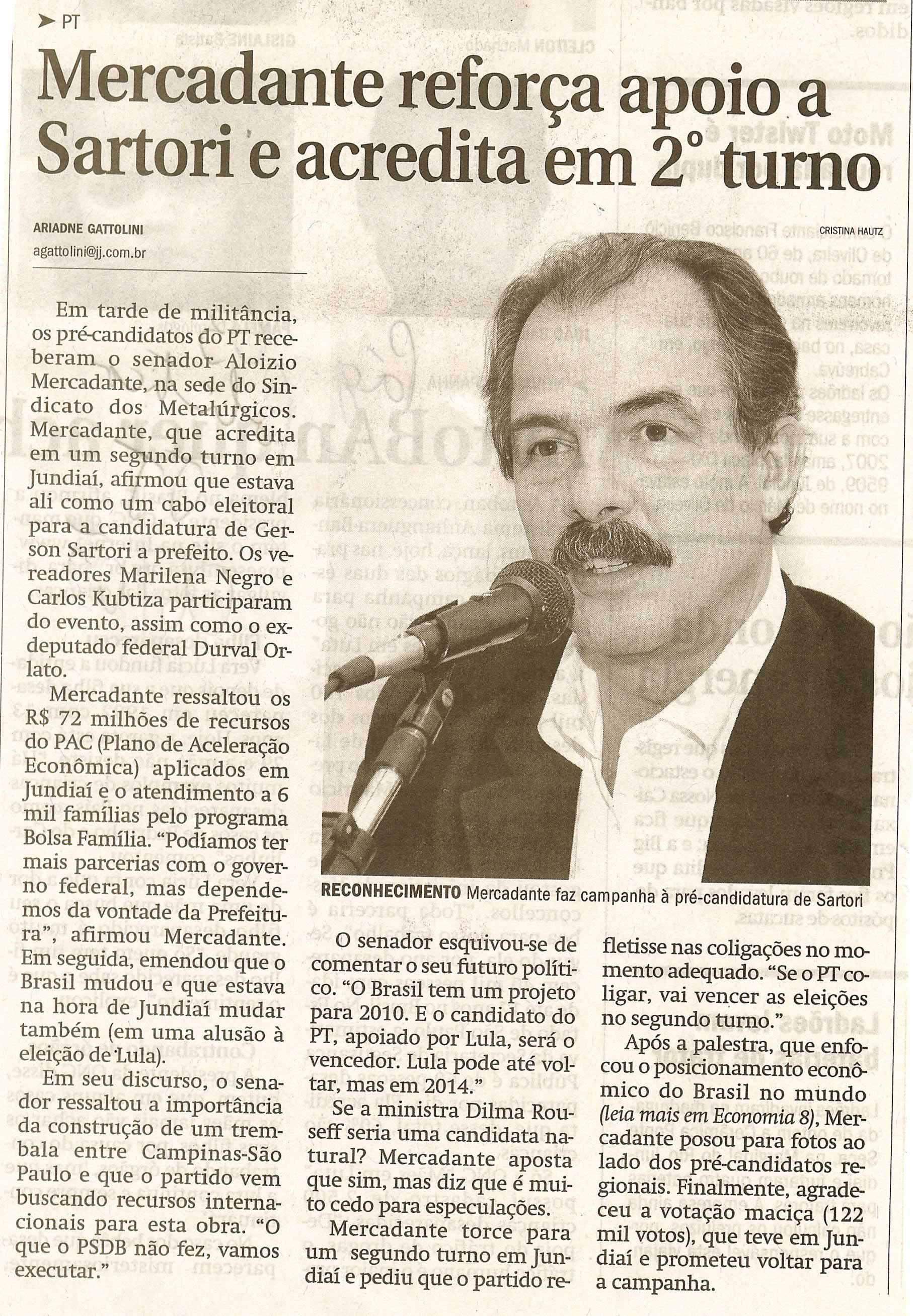 Jornal de Jundiaí - 06/05/2008