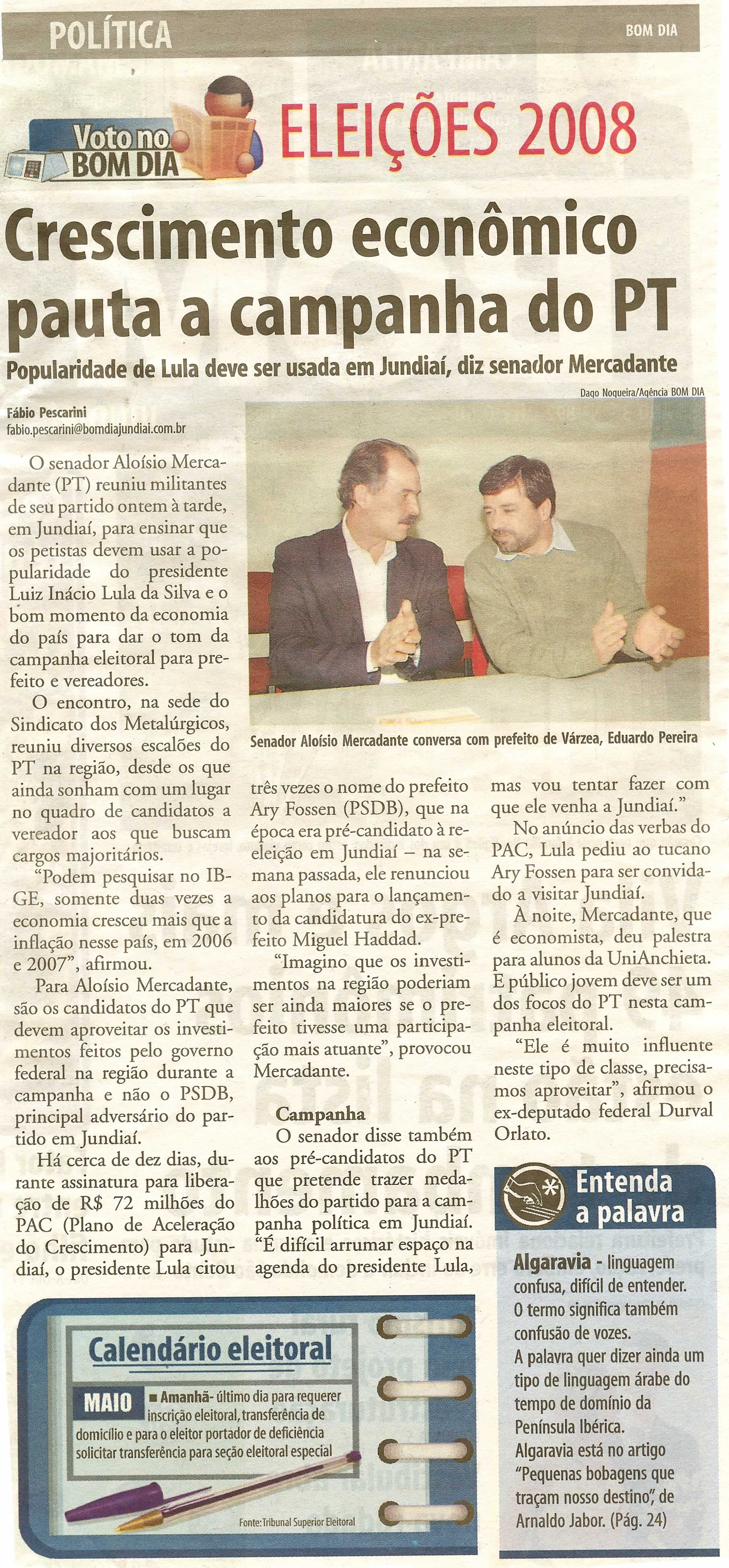 Bom Dia Jundiaí - 06/05/2008