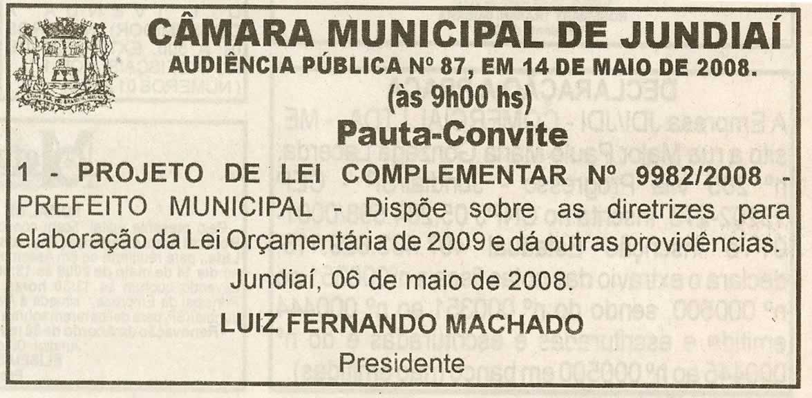 Jornal da Cidade - 10/05/2008