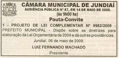 Jornal da Cidade - 10/05/2008
