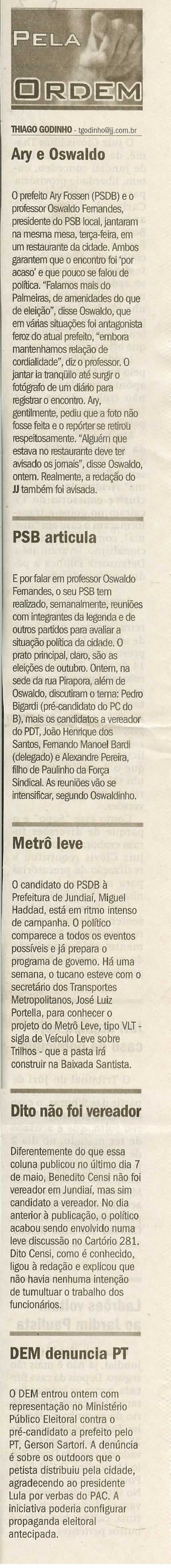 Jornal de Jundiaí - 15/05/2008