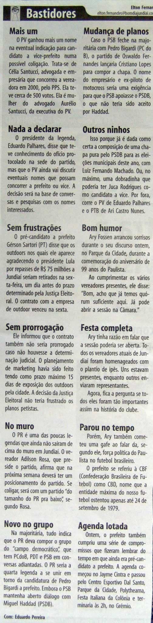 Bom Dia Jundiaí - 18/05/2008