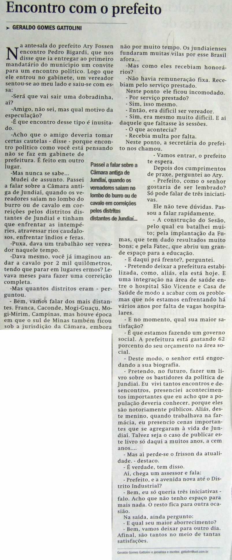 Jornal de Jundiaí - 19/05/2008