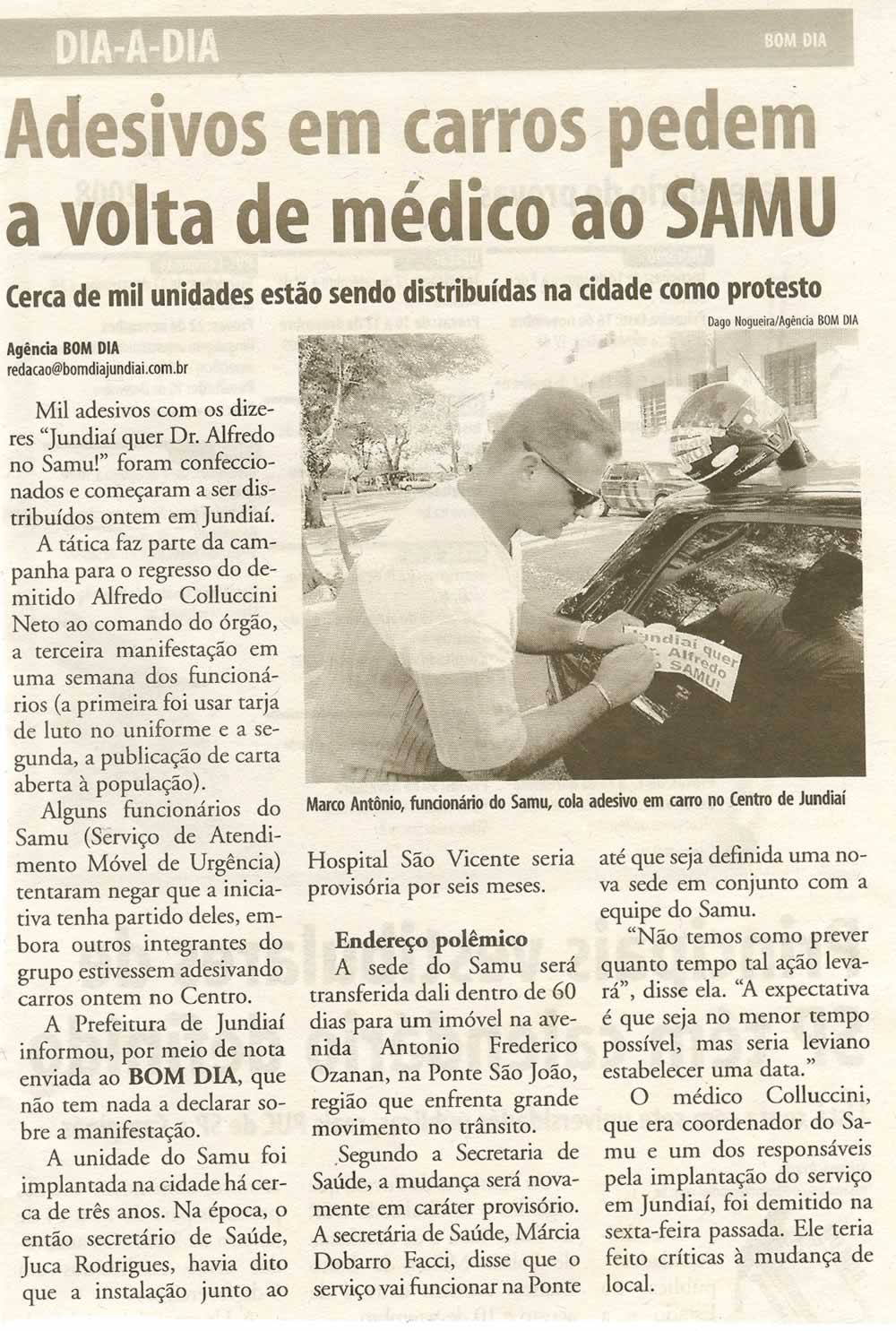 Bom Dia Jundiaí - 17/05/2008