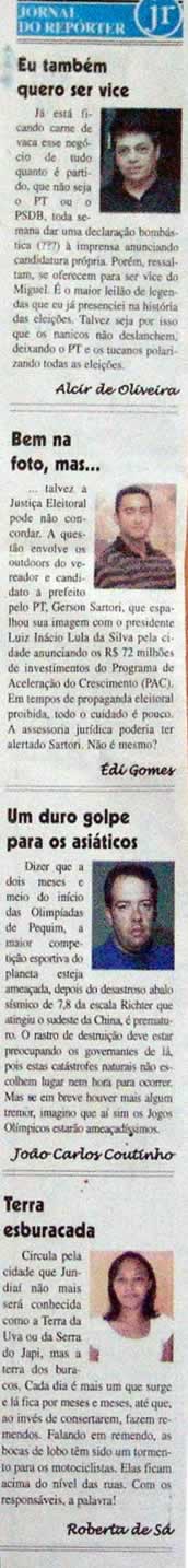 Jornal da Cidade - 18/05/2008