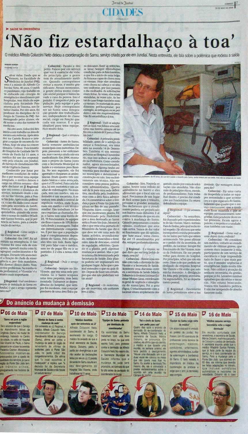 Jornal de Jundiaí - 18/05/2008