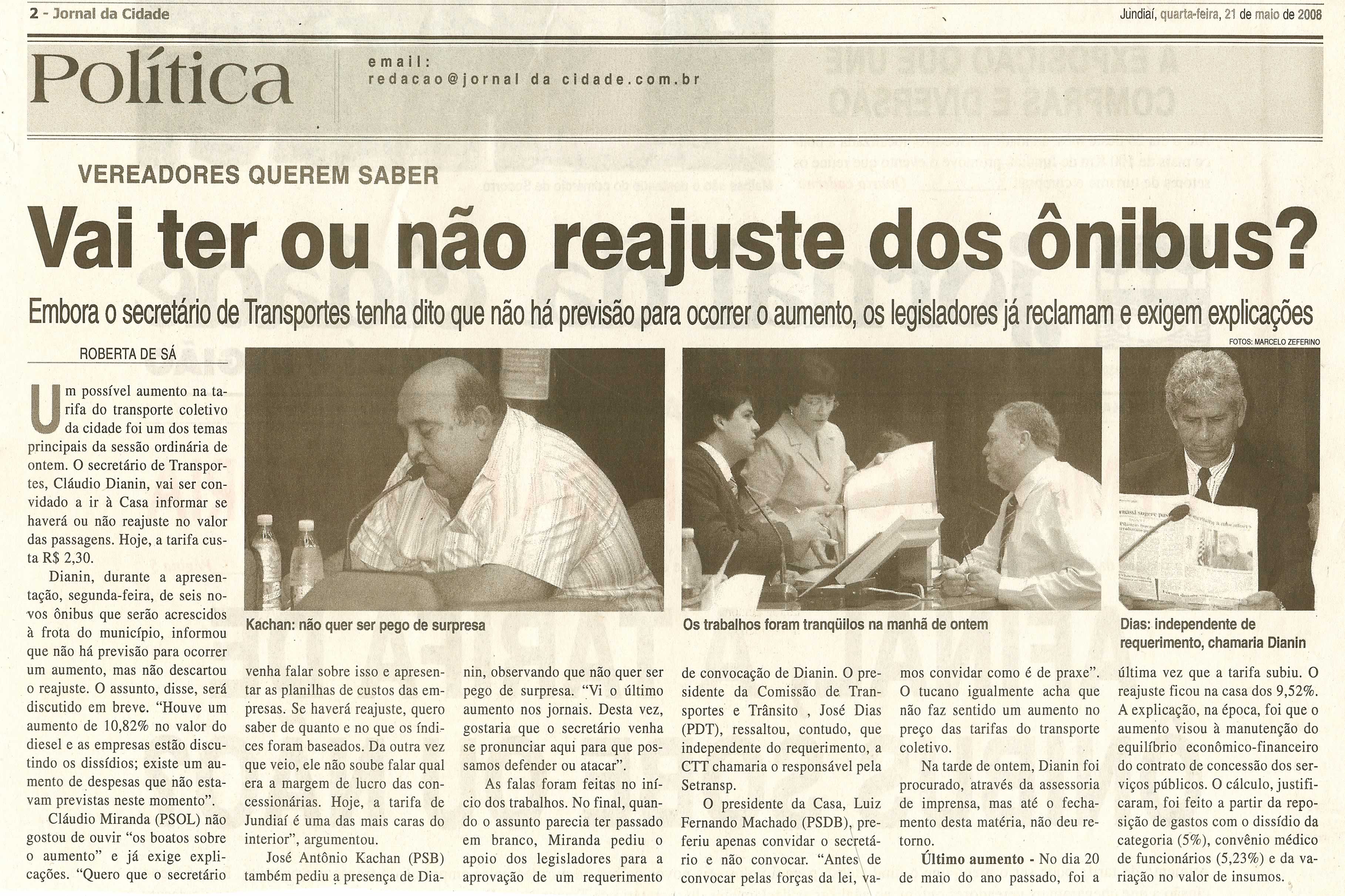 Jornal da Cidade - 21/05/2008