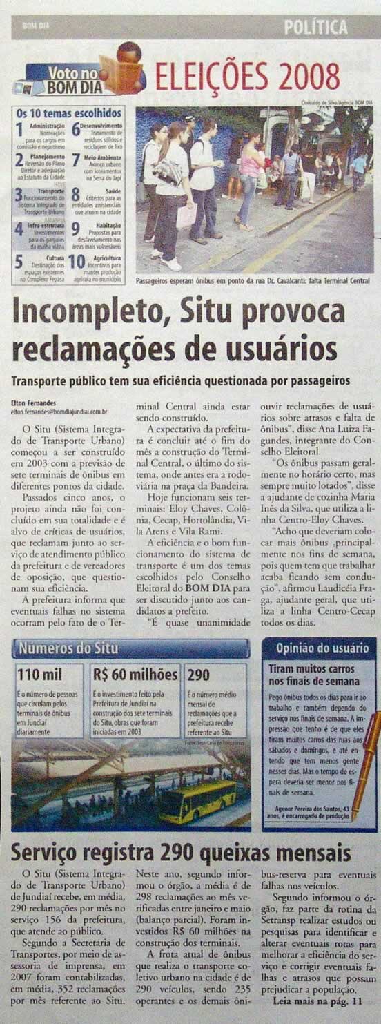 Bom Dia Jundiaí - 20/05/2008