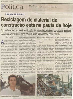 Jornal da Cidade - 20/05/2008