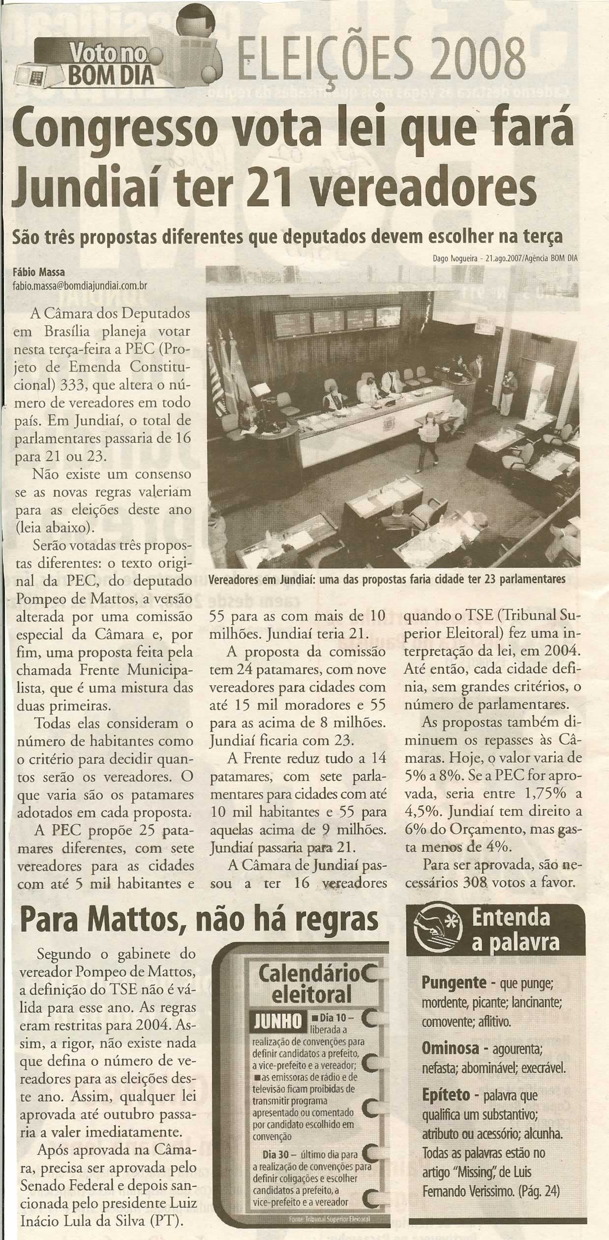 Bom Dia Jundiaí - 25/05/2008