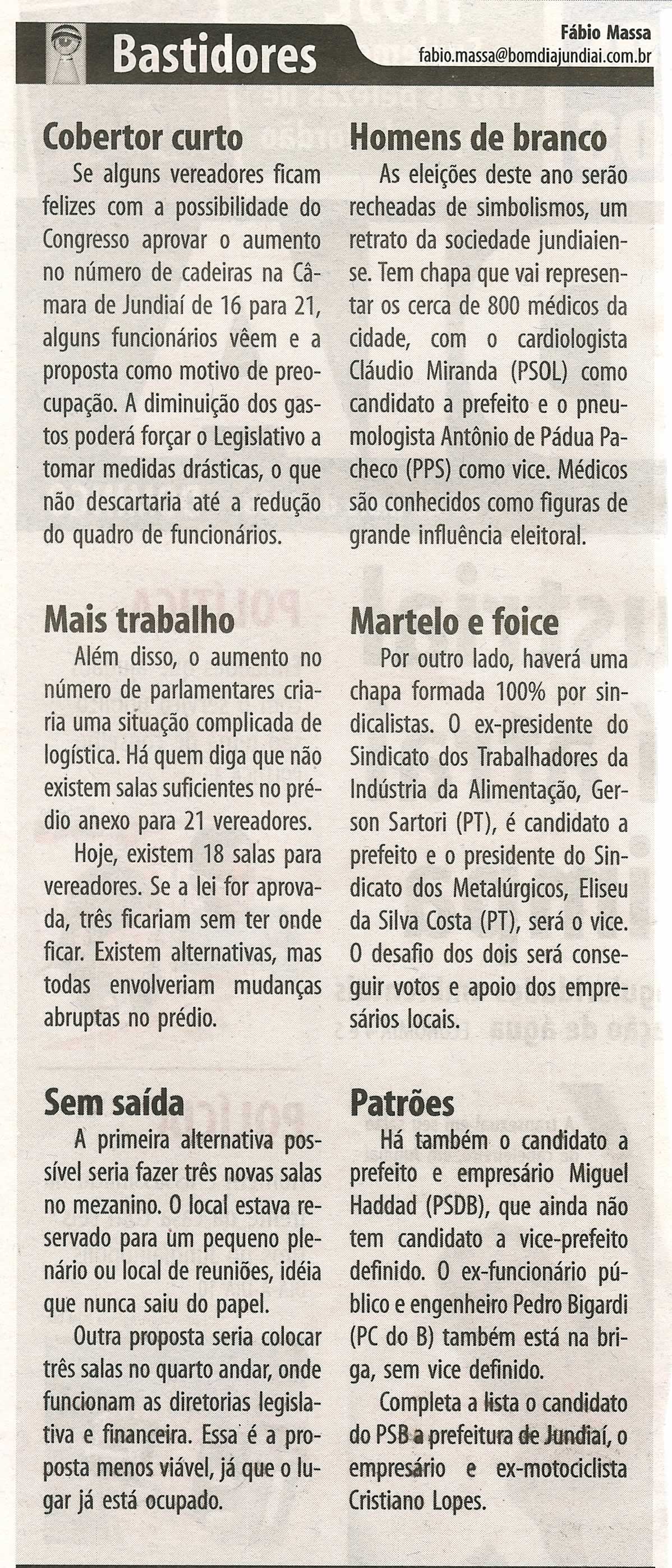 Bom Dia Jundiaí - 25/05/2008