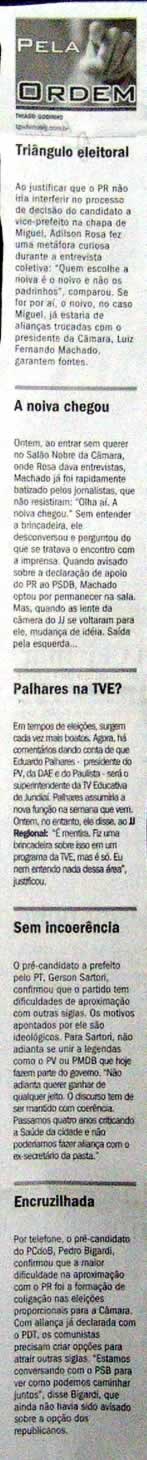 Jornal de Jundiaí - 22/05/2008