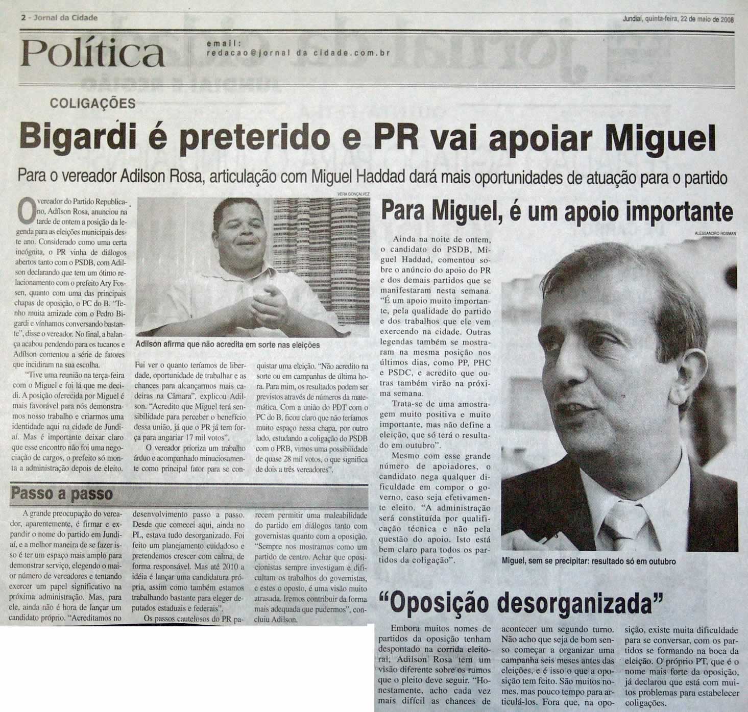 Jornal da Cidade - 22/05/2008