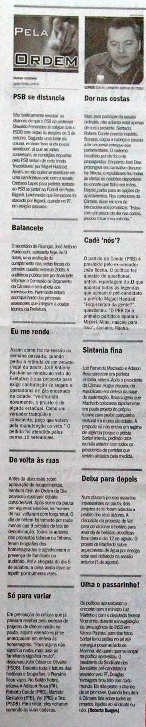 Jornal de Jundiaí - 28/05/2008