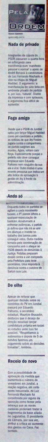 Jornal de Jundiaí - 29/05/2008