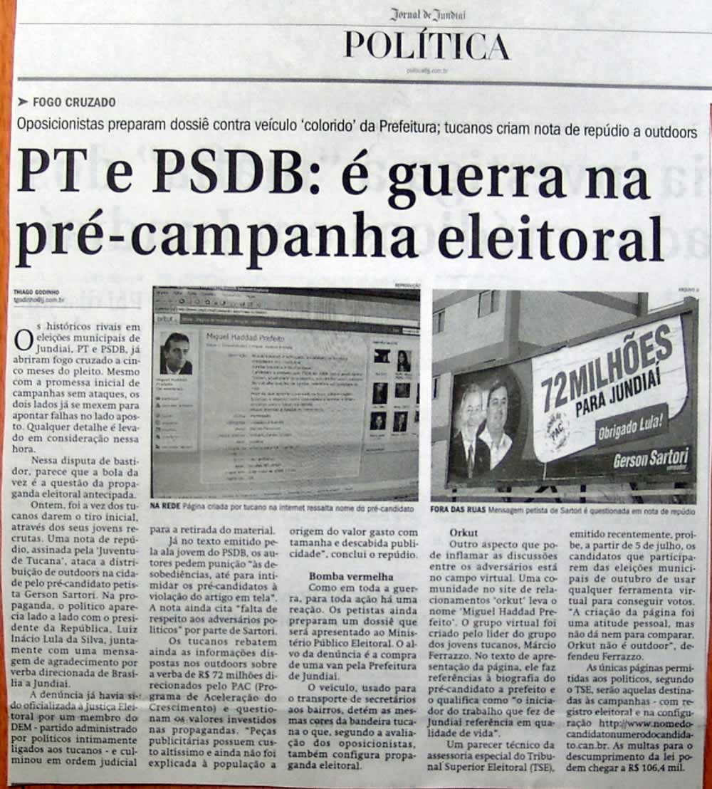 Jornal de Jundiaí - 30/05/2008