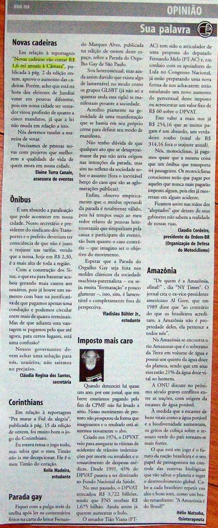 Bom Dia Jundiaí - 30/05/2008