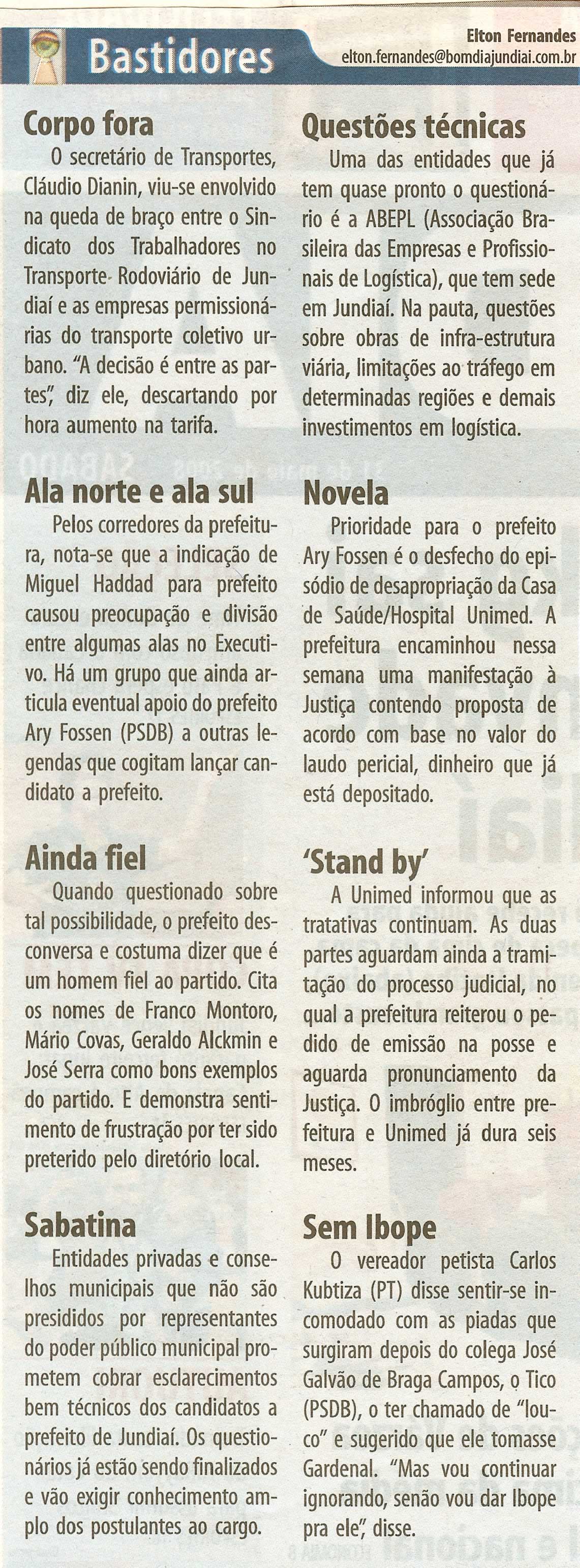 Bom Dia Jundiaí - 31/05/2008