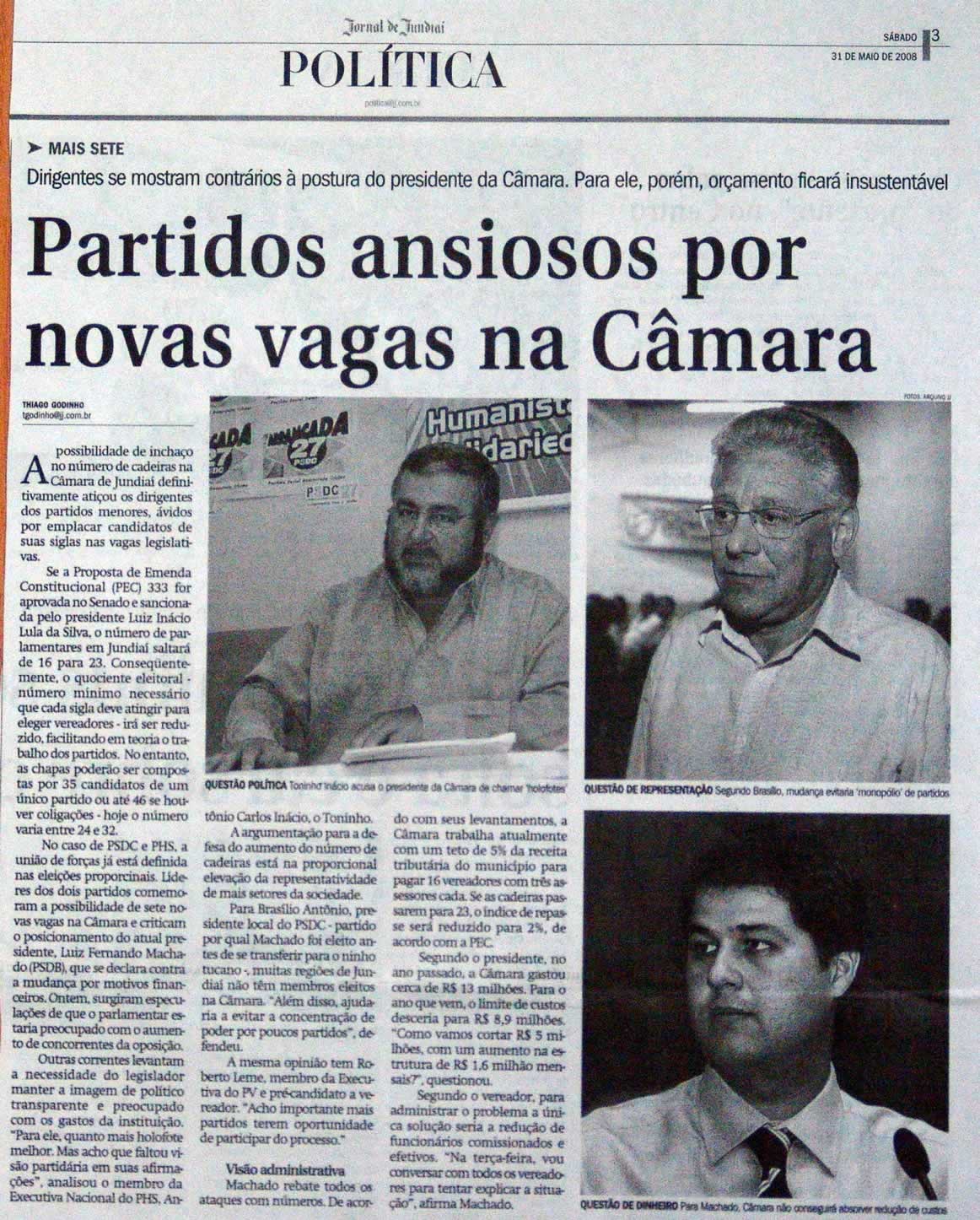 Jornal de Jundiaí - 31/05/2008