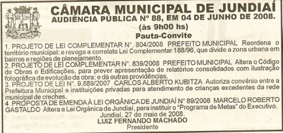 Jornal da Cidade - 01/06/2008