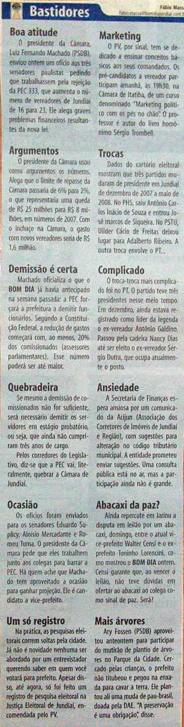 Bom Dia Jundiaí - 03/06/2008
