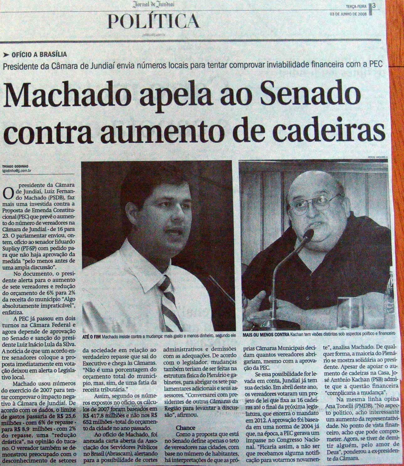 Jornal de Jundiaí - 03/06/2008