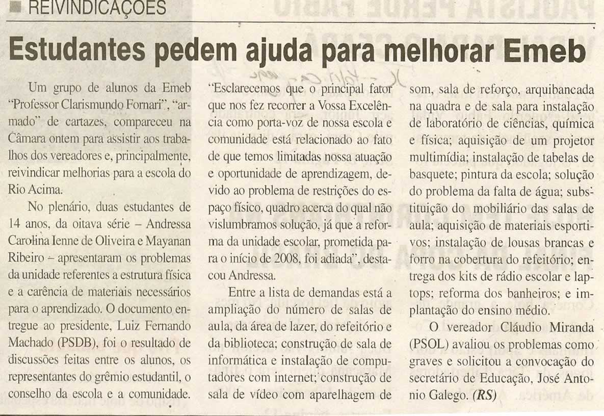 Jornal da Cidade - 04/06/2008