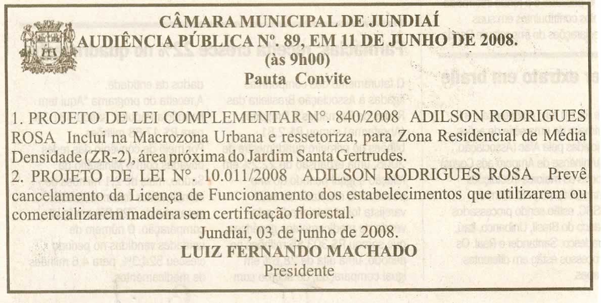 Jornal de Jundiaí - 07/06/2008