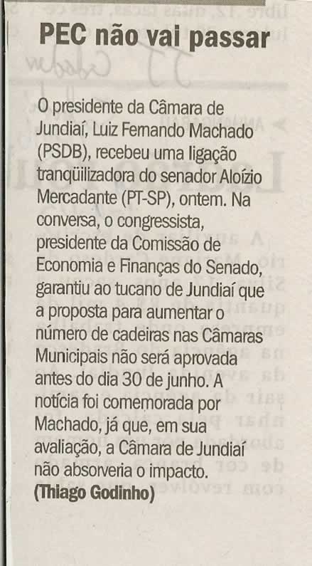 Jornal de Jundiaí - 07/06/2008