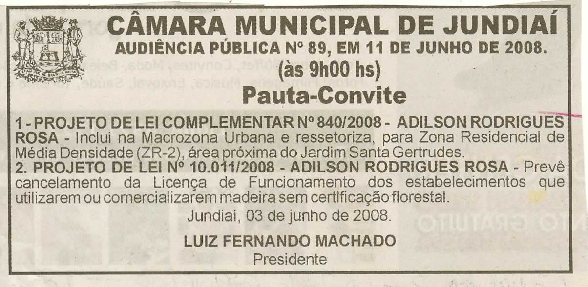 Jornal da Cidade - 07/06/2008