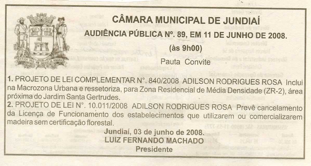 Bom Dia Jundiaí - 07/06/2008
