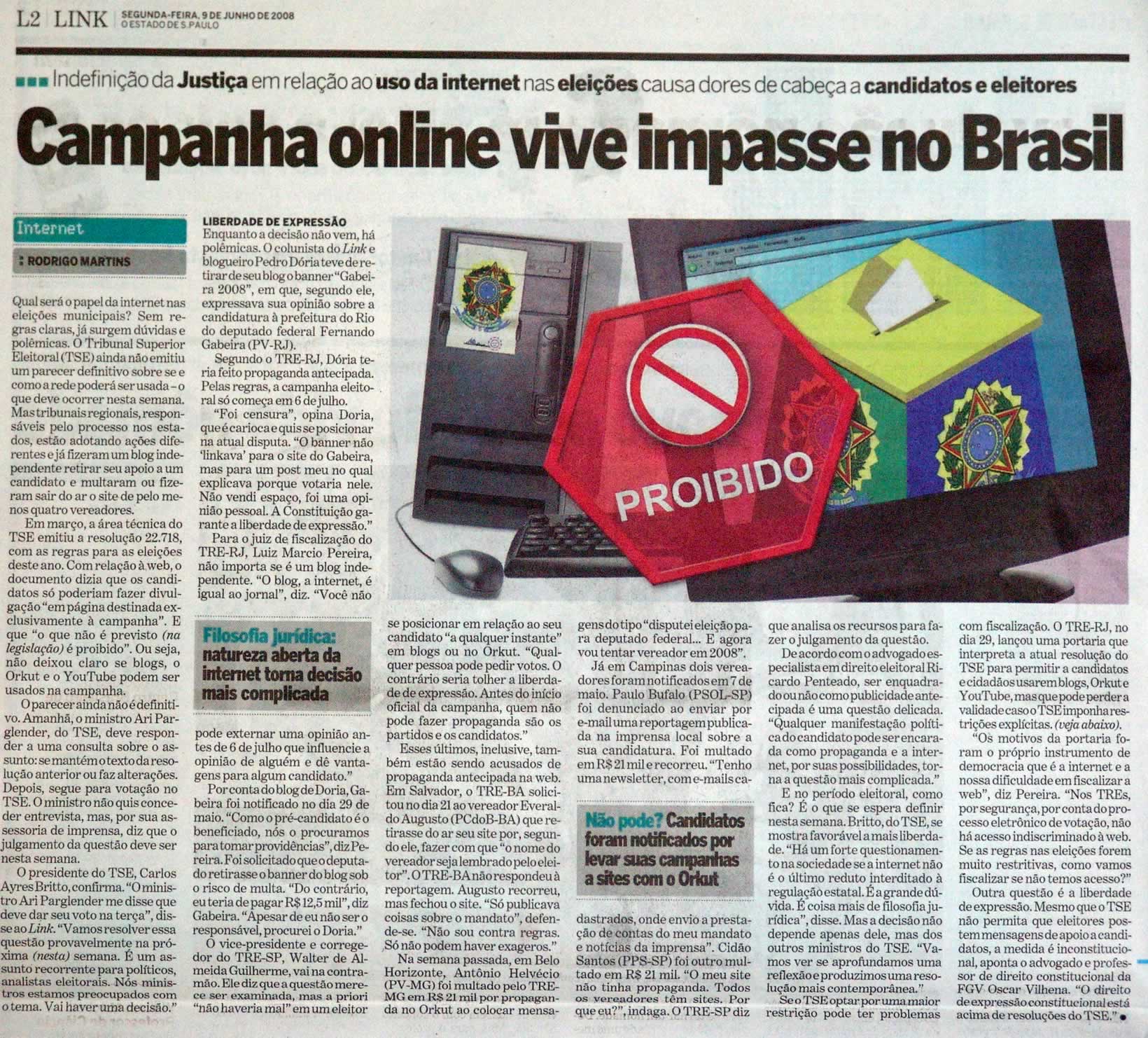 O Estado de S. Paulo - 09/06/2008