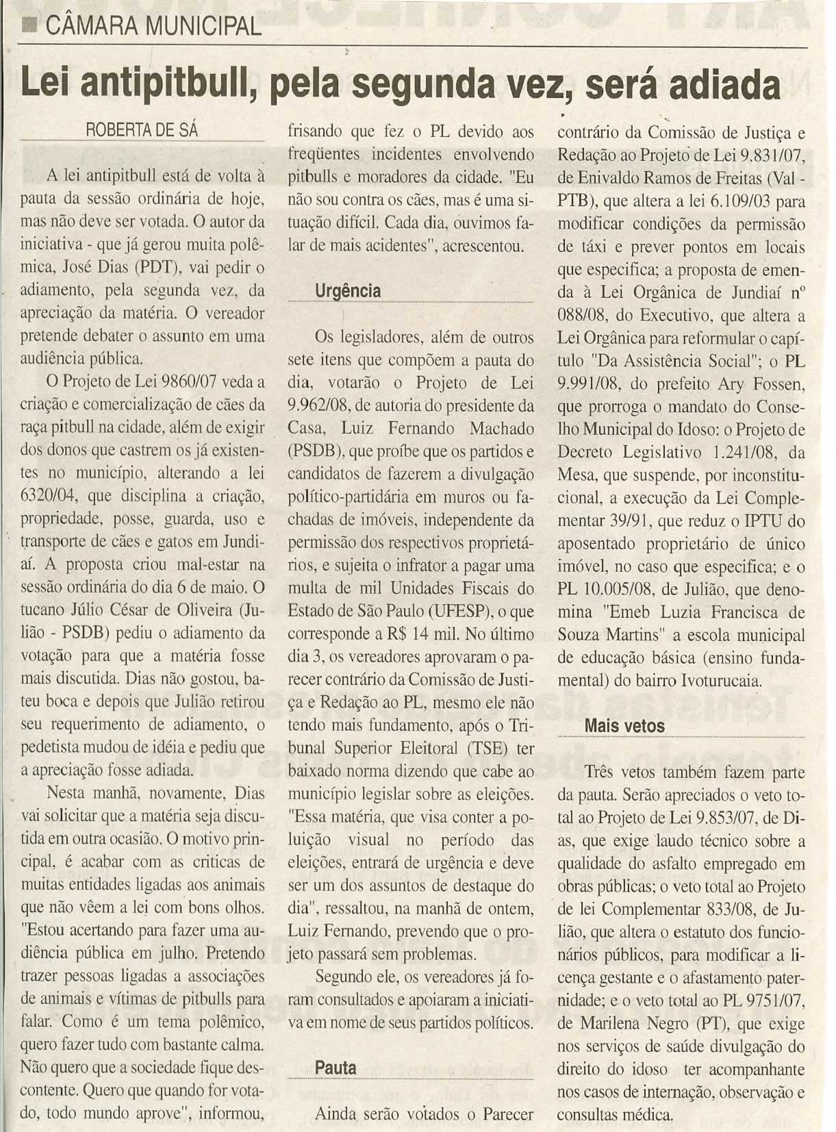 Jornal da Cidade - 10/06/2008