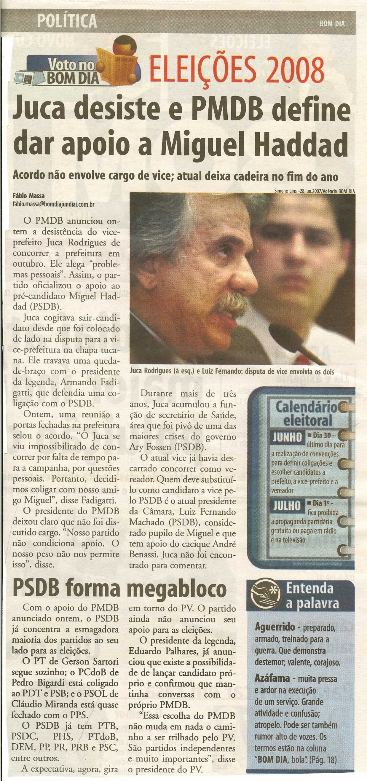 Bom Dia Jundiaí - 13/06/2008