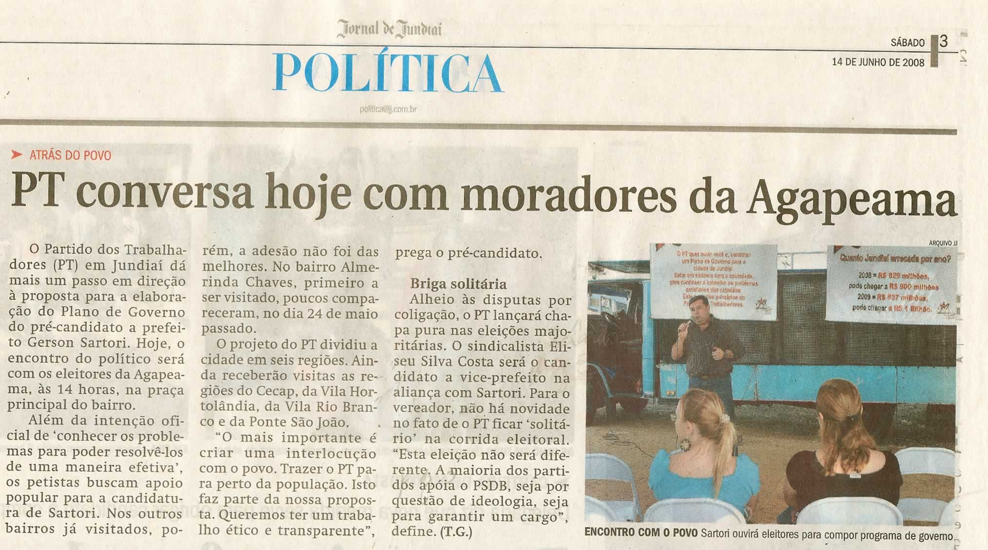 Jornal de Jundiaí - 14/06/2008