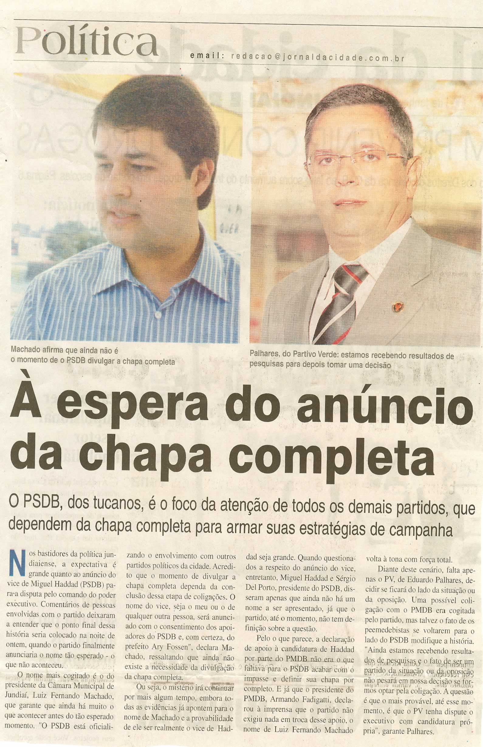 Jornal da Cidade - 14/06/2008