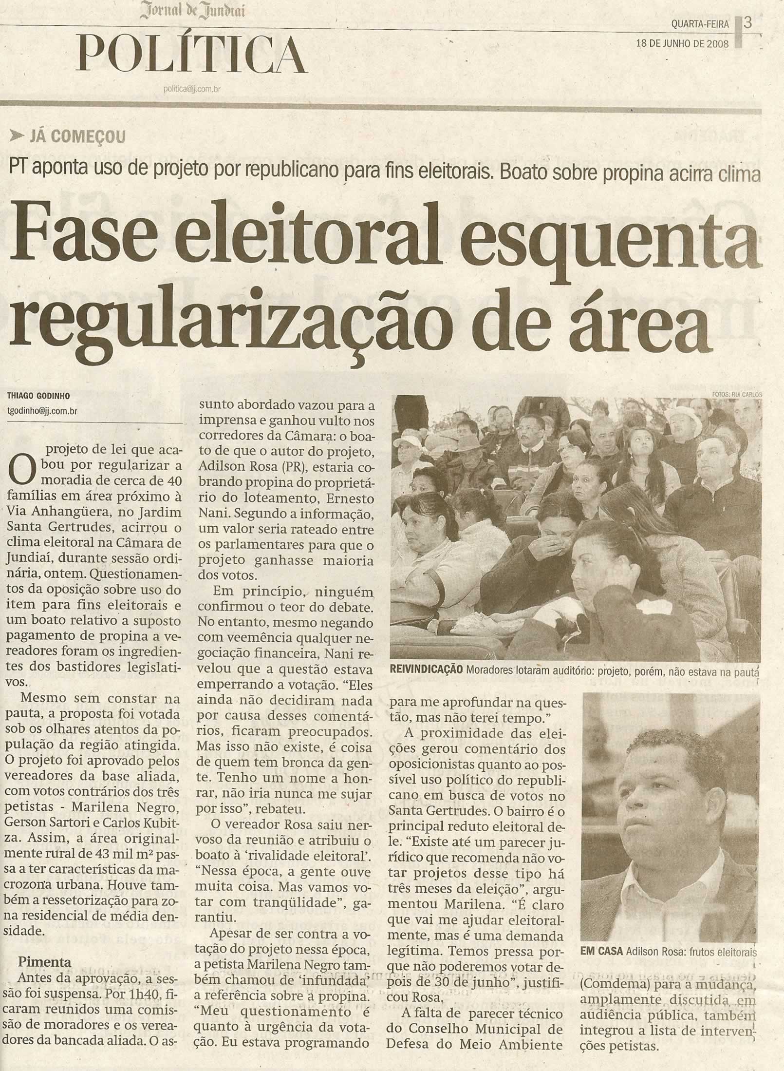 Jornal de Jundiaí - 18/06/2008