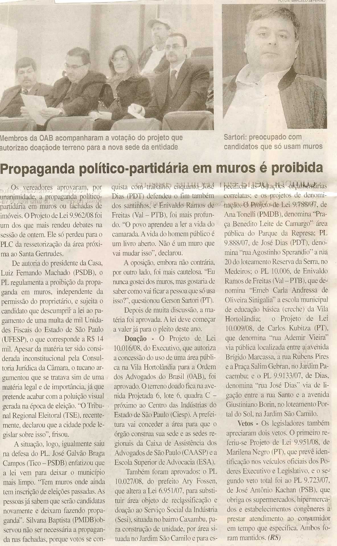 Jornal da Cidade - 18/06/2008