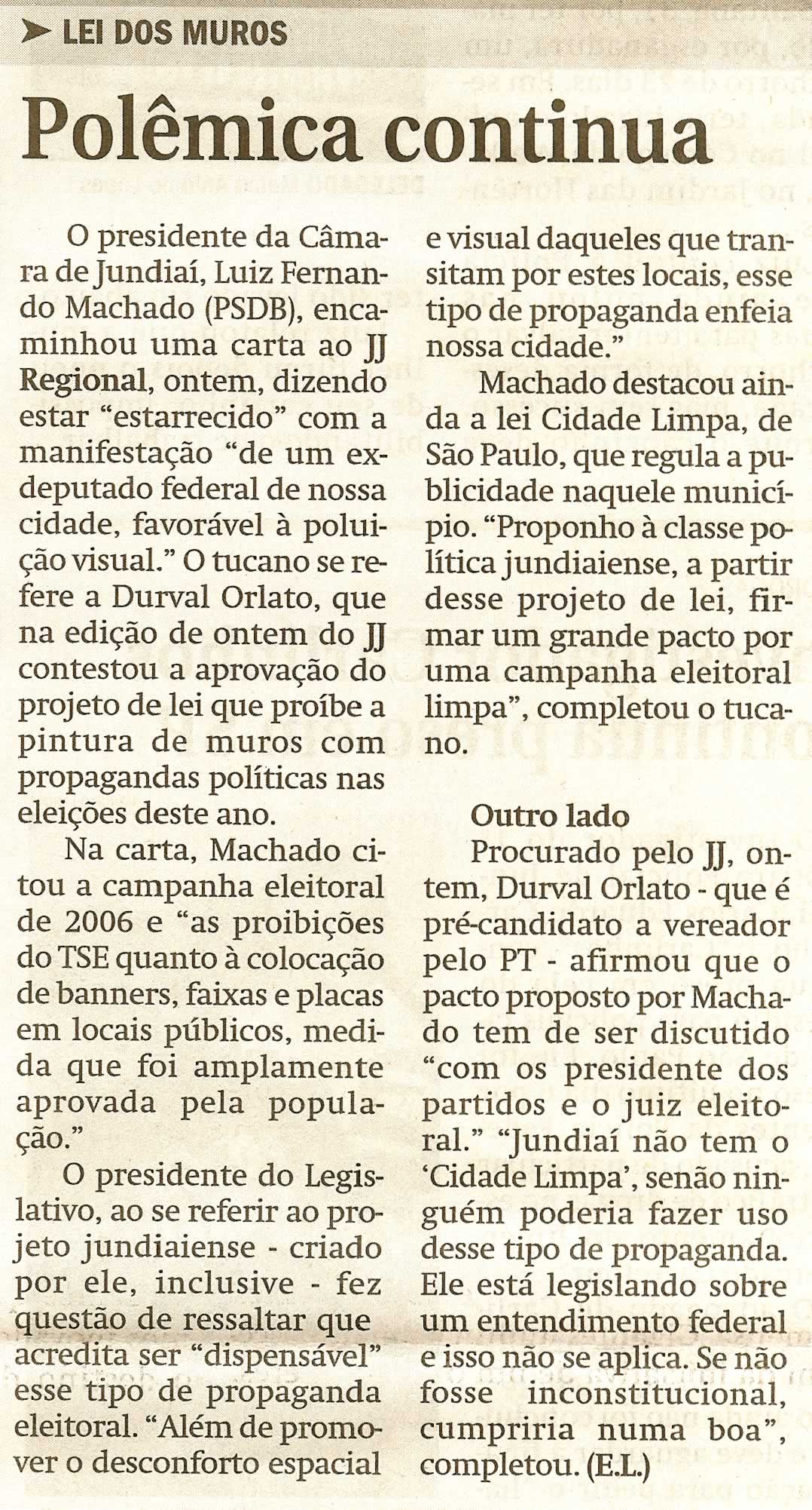Jornal de Jundiaí - 20/06/2008