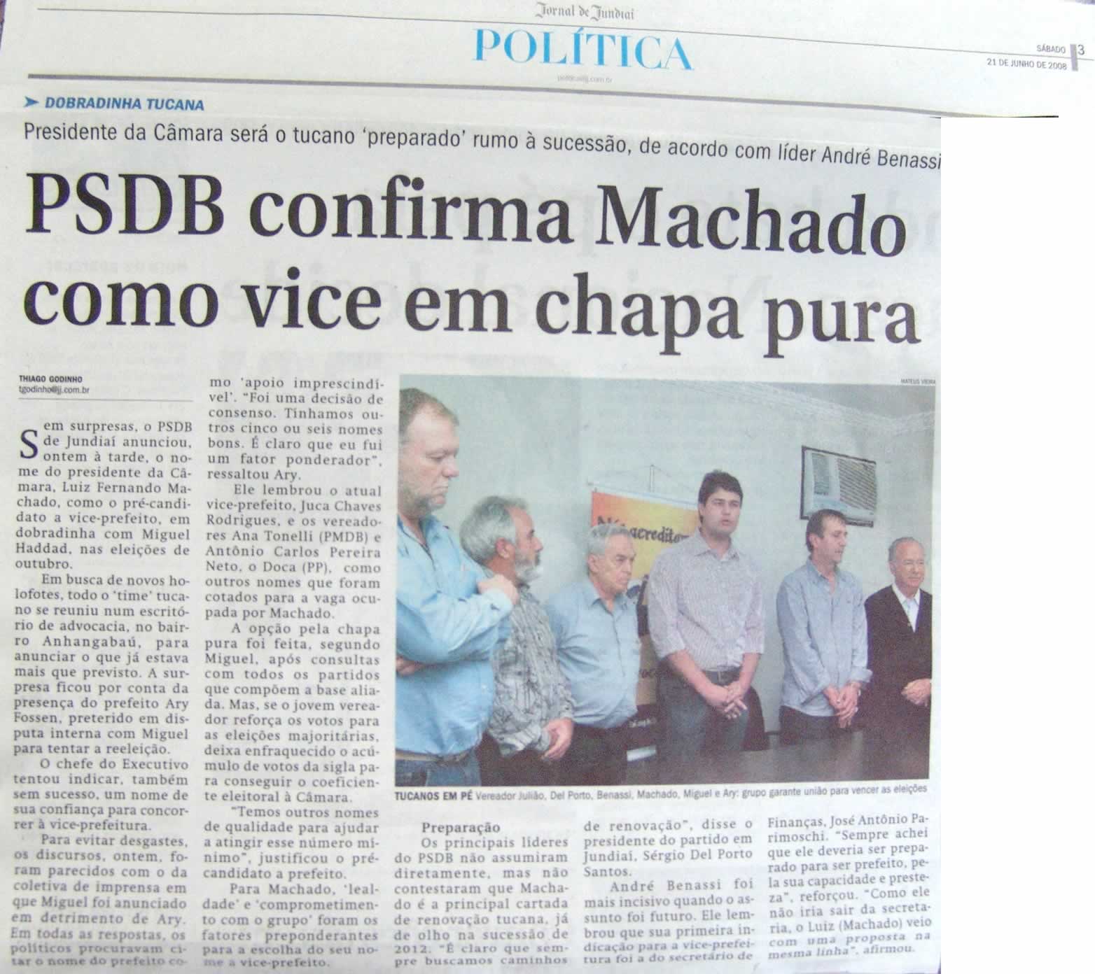 Jornal de Jundiaí - 21/06/2008