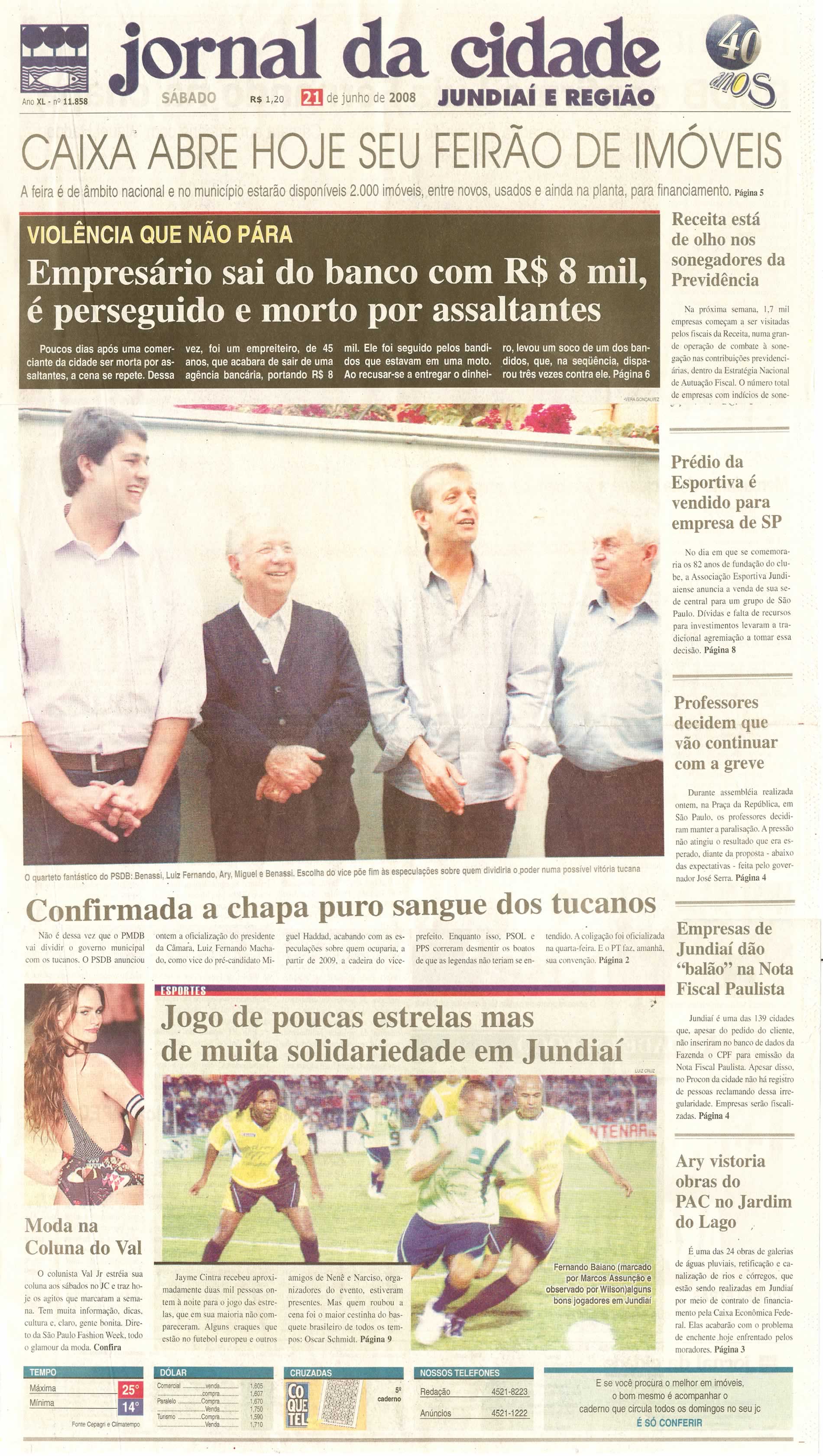 Jornal da Cidade - 21/06/2008