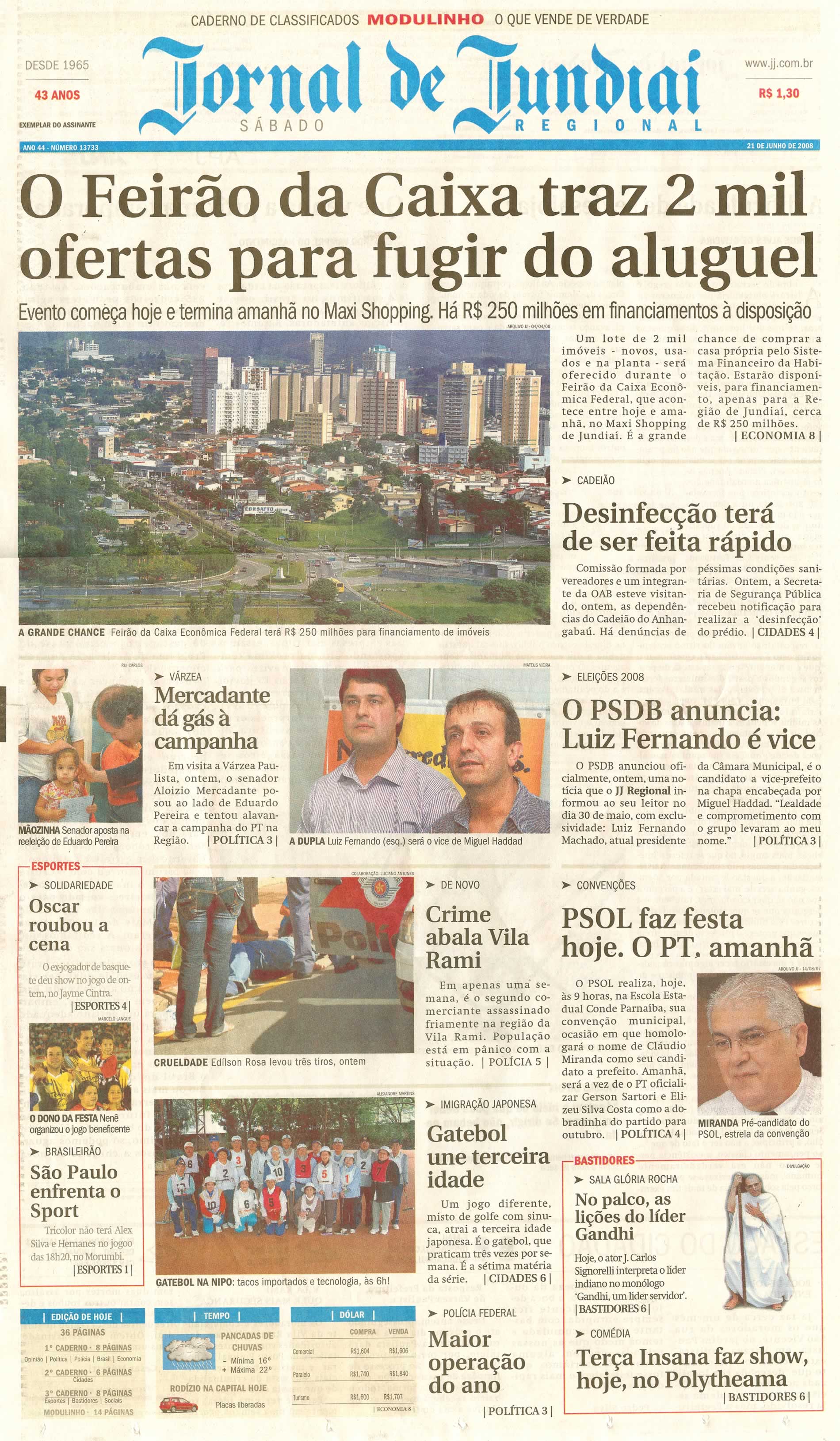 Jornal de Jundiaí - 21/06/2008