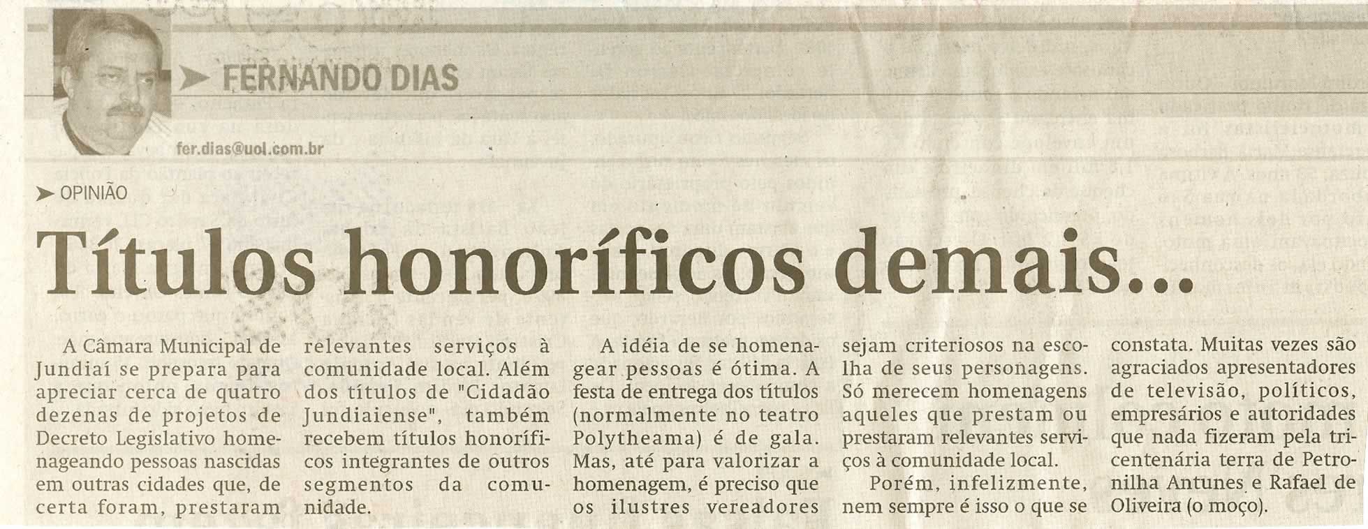 Jornal de Jundiaí - 25/06/2008