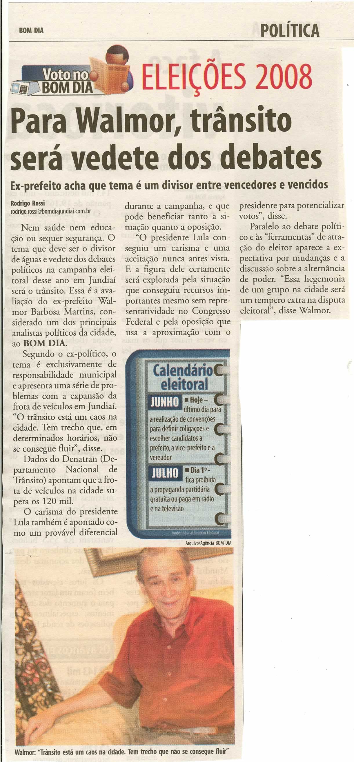 Bom Dia Jundiaí - 30/06/2008