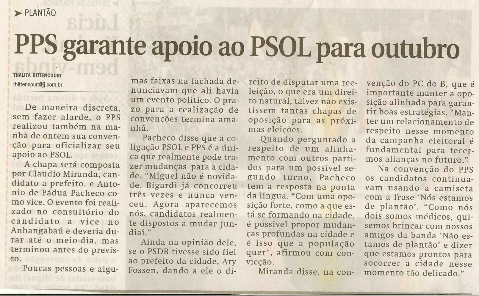 Jornal de Jundiaí - 30/06/2008