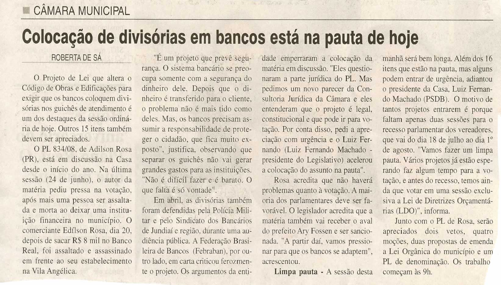 Jornal da Cidade - 01/07/2008